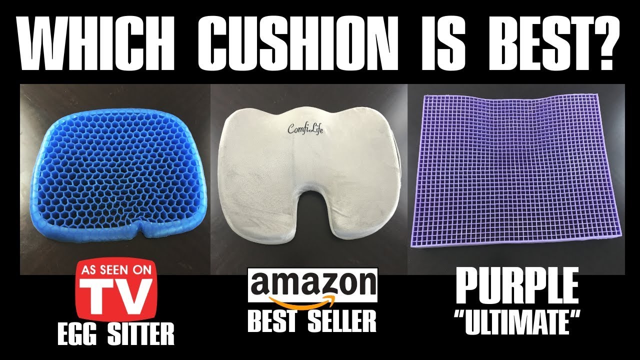 Cushion Challenge! Egg Sitter vs Amazon Best Seller vs Purple Header Image, Source: YouTube